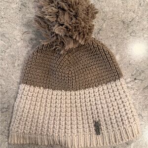 Lole Women's Knit Beanie with Pom-Pom - Brown and Cream